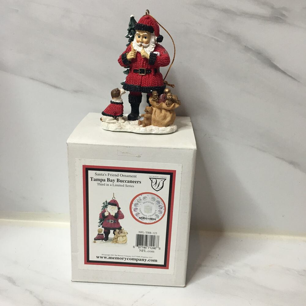 NFL Santa Ornament Tampa Bay Buccaneers First In A Limited Series 2001